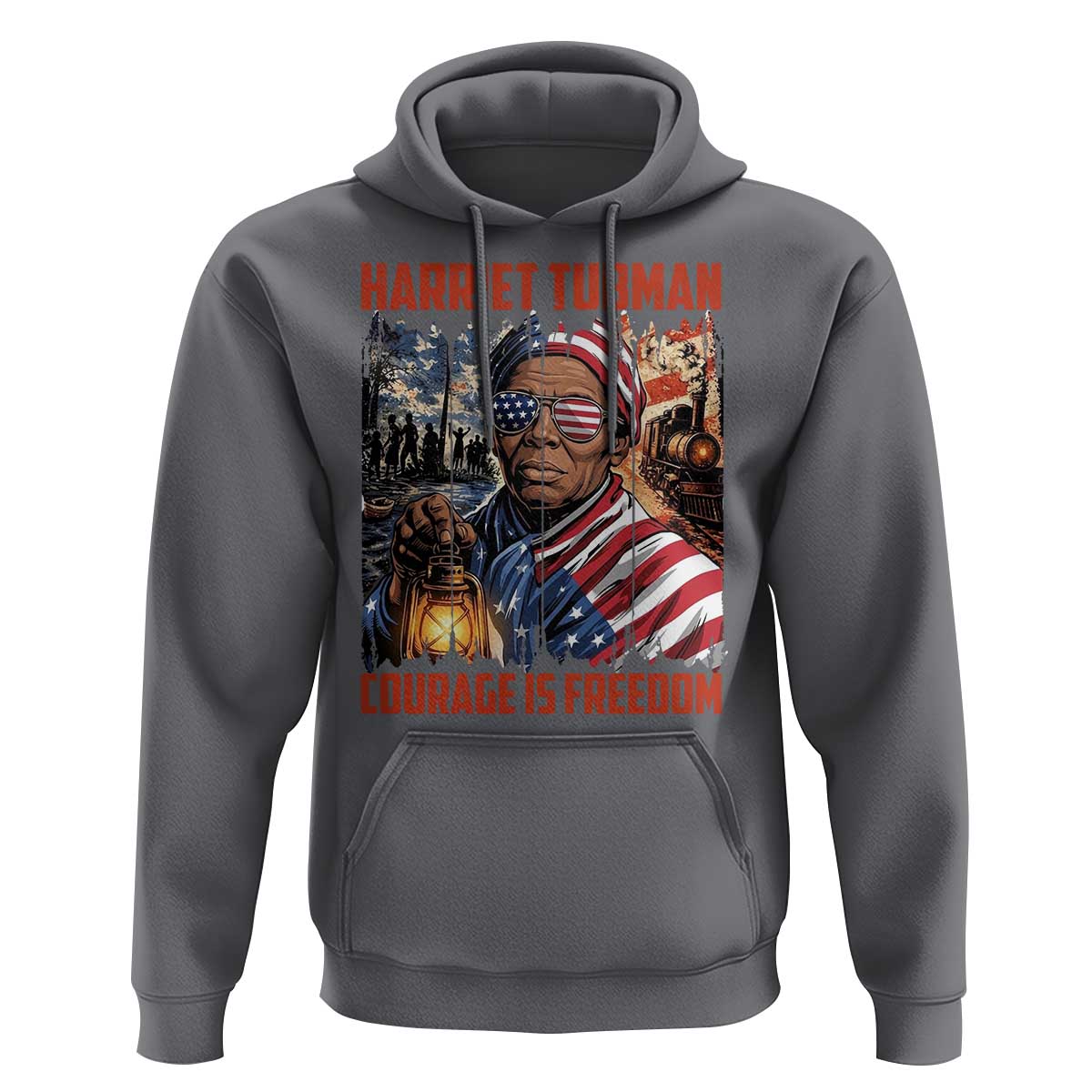 Harriet Tubman Courage Is Freedom Hoodie Black History Gift - Wonder Print Shop
