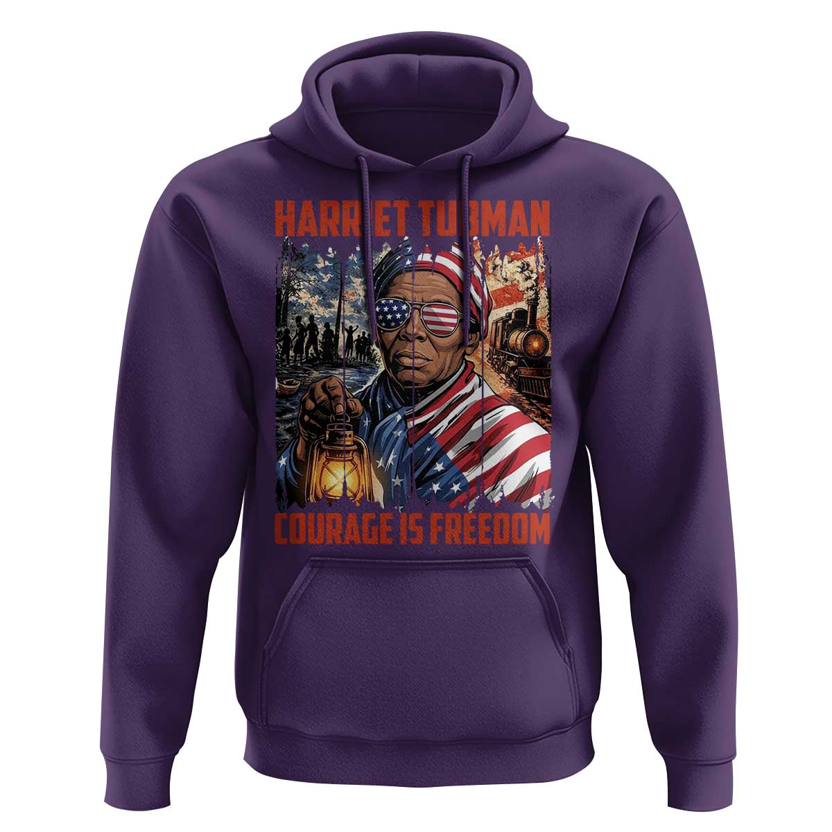 Harriet Tubman Courage Is Freedom Hoodie Black History Gift - Wonder Print Shop