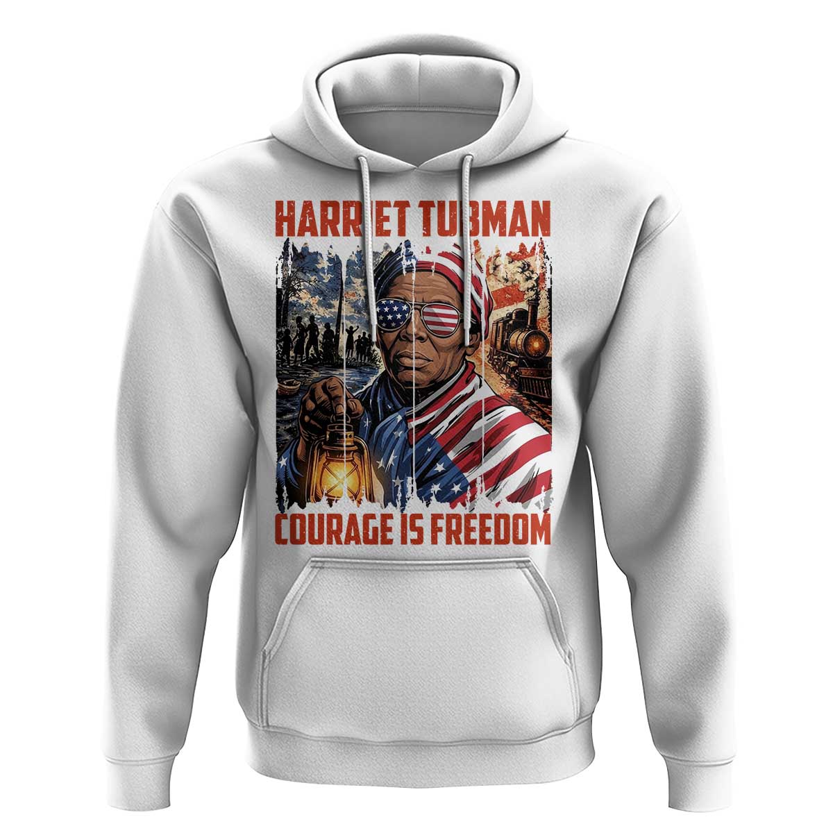Harriet Tubman Courage Is Freedom Hoodie Black History Gift - Wonder Print Shop