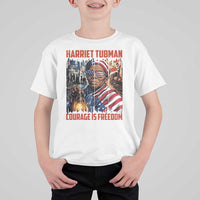 Harriet Tubman Courage Is Freedom T Shirt For Kid Black History Gift - Wonder Print Shop