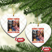 Harriet Tubman Courage Is Freedom Ceramic Ornament Black History Gift - Wonder Print Shop