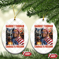 Harriet Tubman Courage Is Freedom Ceramic Ornament Black History Gift - Wonder Print Shop