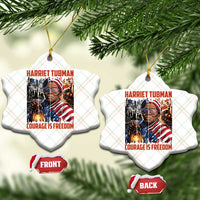 Harriet Tubman Courage Is Freedom Ceramic Ornament Black History Gift - Wonder Print Shop