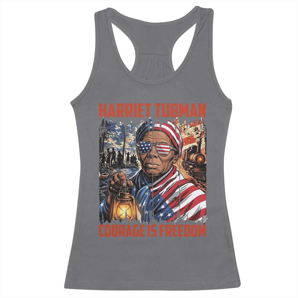 Harriet Tubman Courage Is Freedom Racerback Tank Top Black History Gift - Wonder Print Shop
