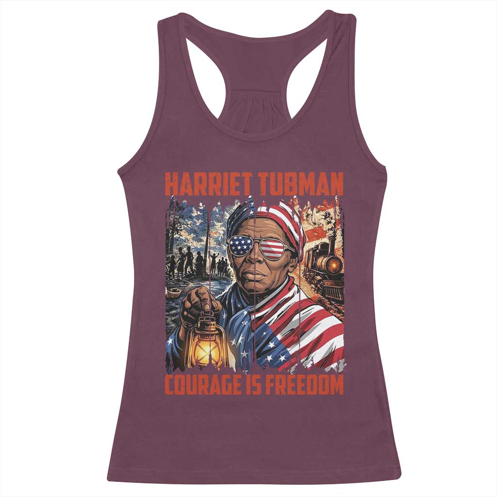 Harriet Tubman Courage Is Freedom Racerback Tank Top Black History Gift - Wonder Print Shop