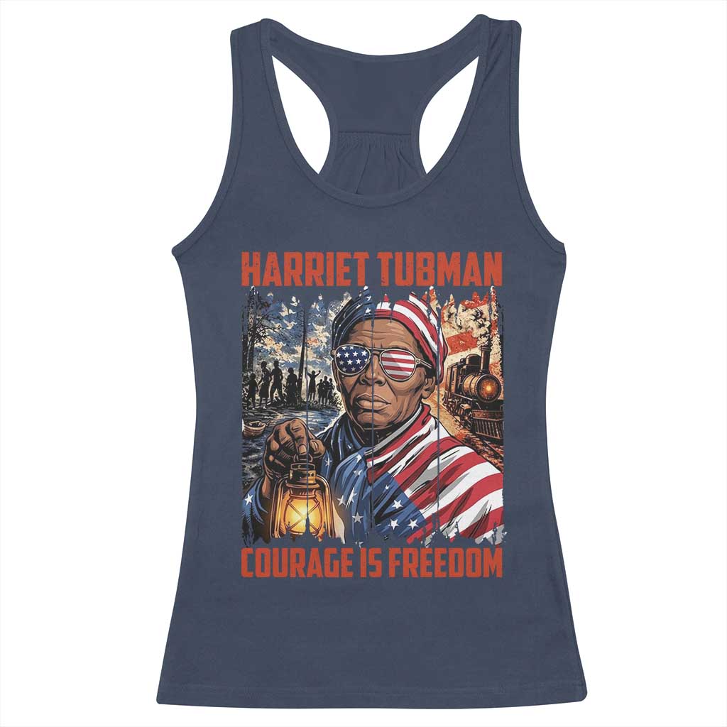 Harriet Tubman Courage Is Freedom Racerback Tank Top Black History Gift - Wonder Print Shop
