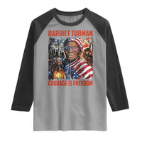 Harriet Tubman Courage Is Freedom Raglan Shirt Black History Gift - Wonder Print Shop