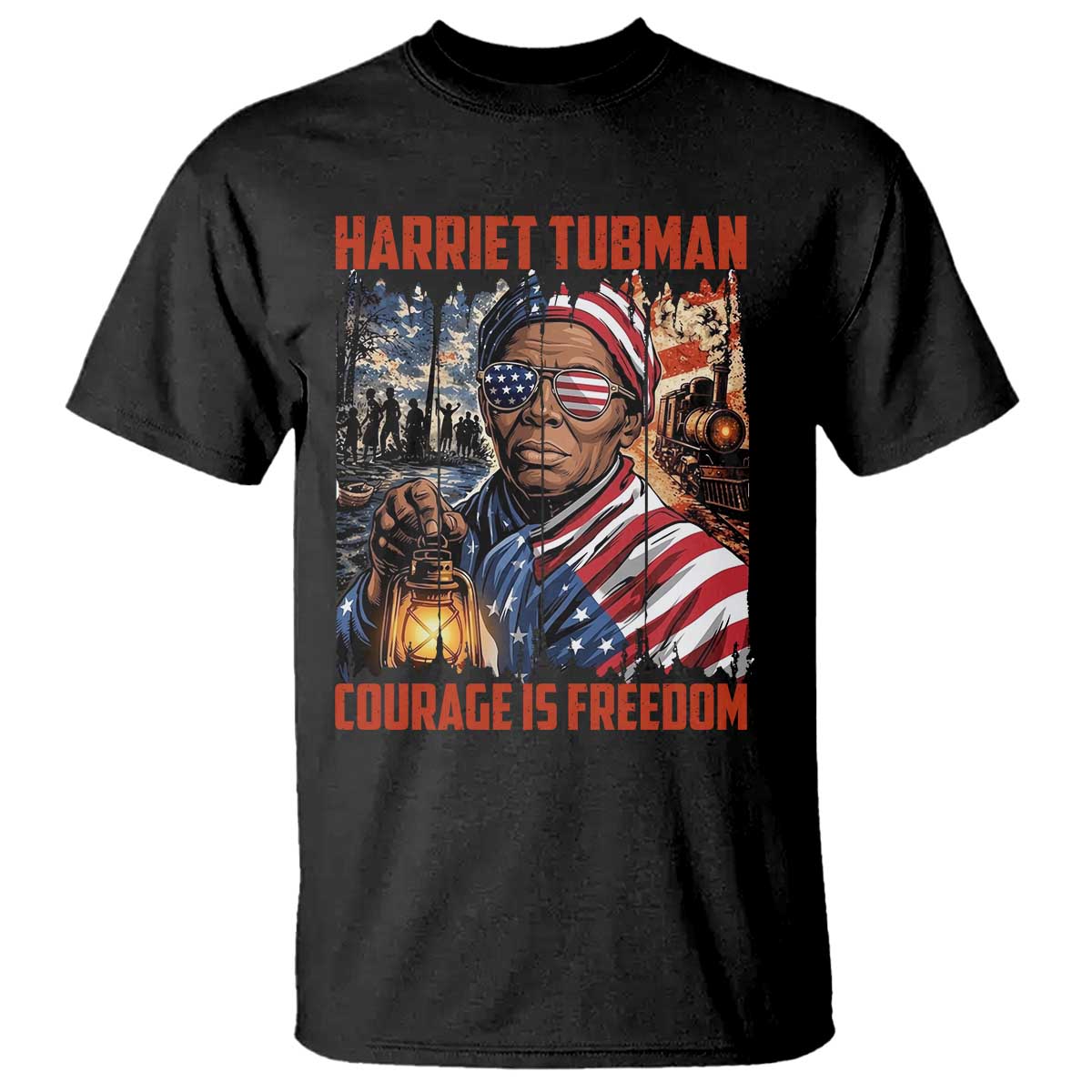 Harriet Tubman Courage Is Freedom T Shirt Black History Gift - Wonder Print Shop