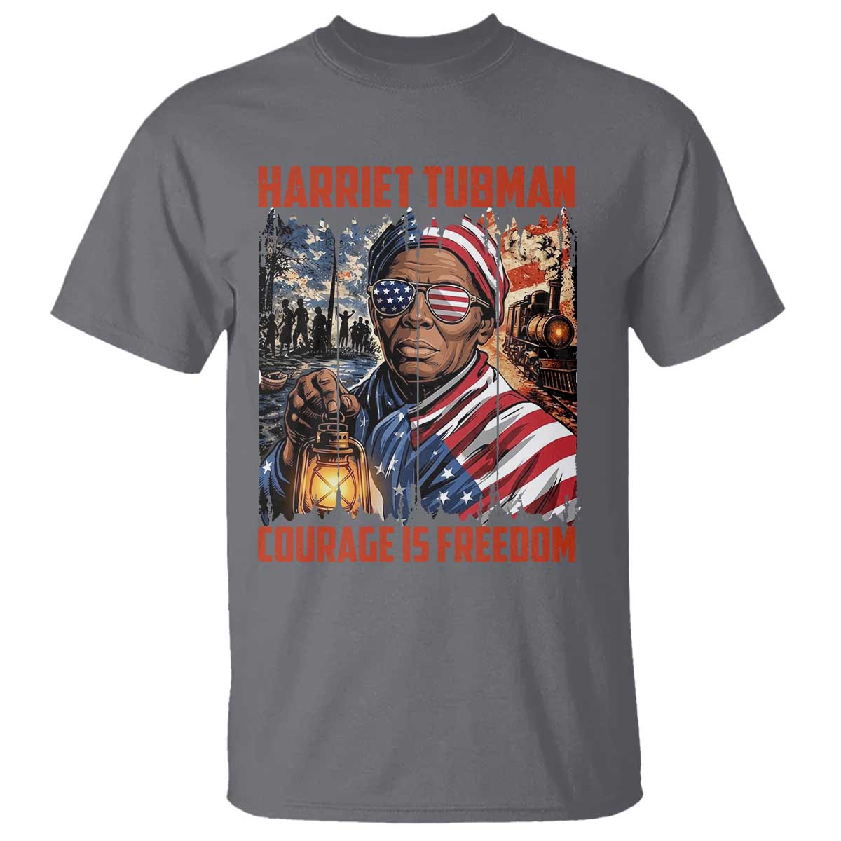 Harriet Tubman Courage Is Freedom T Shirt Black History Gift - Wonder Print Shop