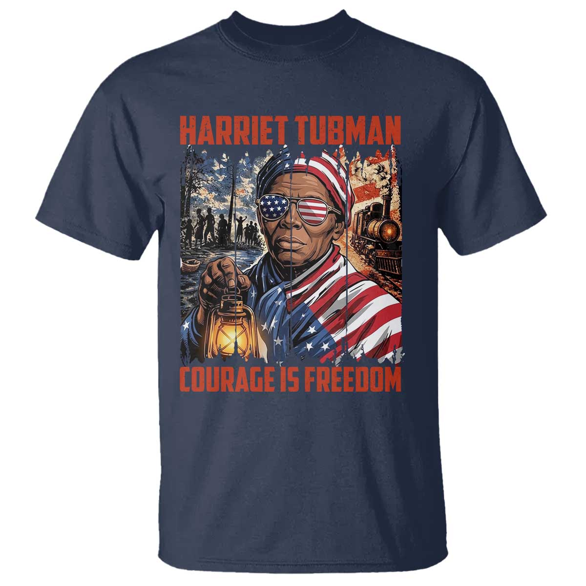Harriet Tubman Courage Is Freedom T Shirt Black History Gift - Wonder Print Shop