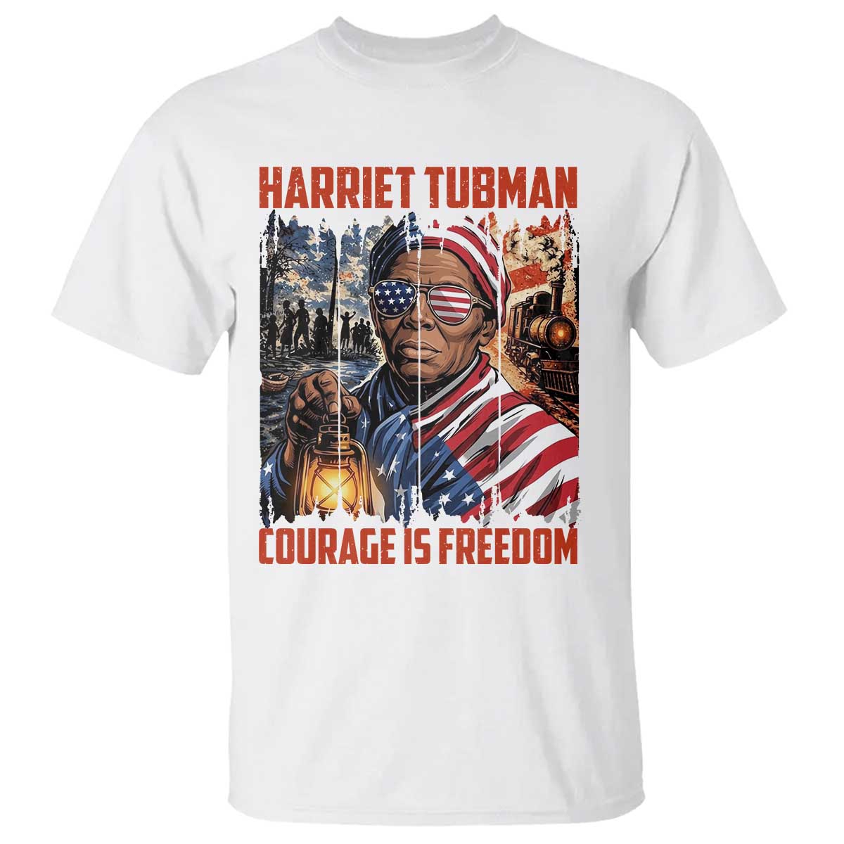 Harriet Tubman Courage Is Freedom T Shirt Black History Gift - Wonder Print Shop