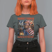 Harriet Tubman Courage Is Freedom T Shirt For Women Black History Gift - Wonder Print Shop