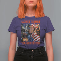 Harriet Tubman Courage Is Freedom T Shirt For Women Black History Gift - Wonder Print Shop