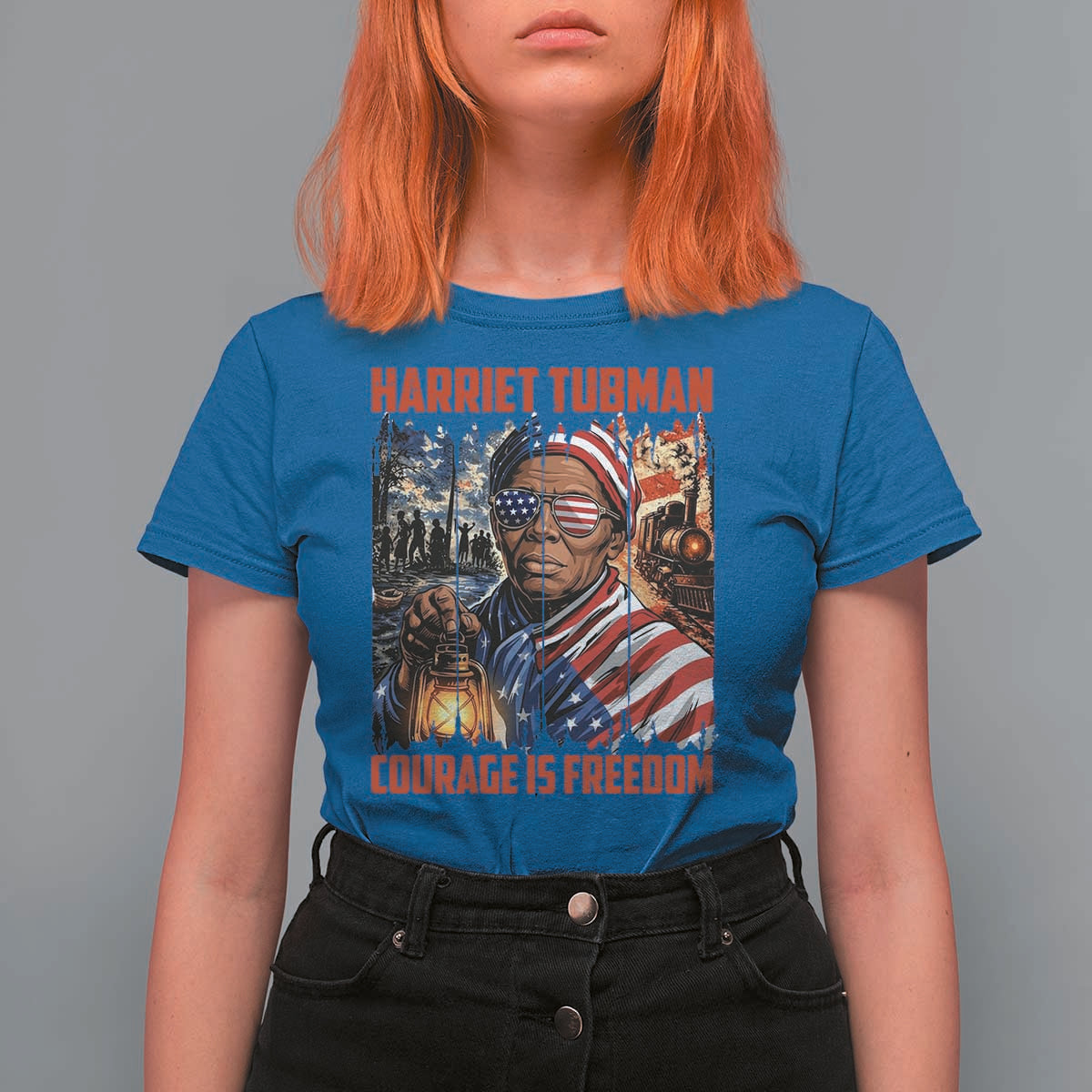 Harriet Tubman Courage Is Freedom T Shirt For Women Black History Gift - Wonder Print Shop