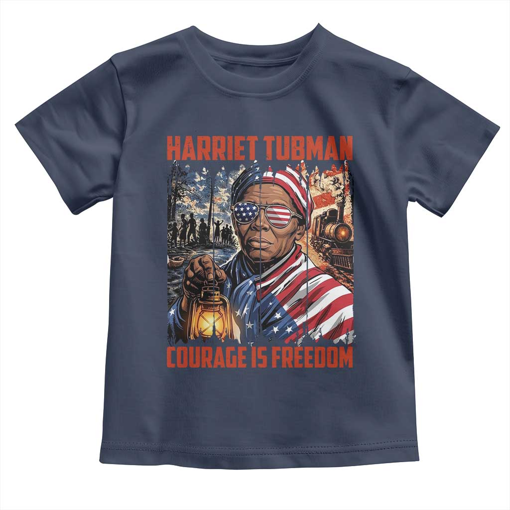 Harriet Tubman Courage Is Freedom Toddler T Shirt Black History Gift - Wonder Print Shop