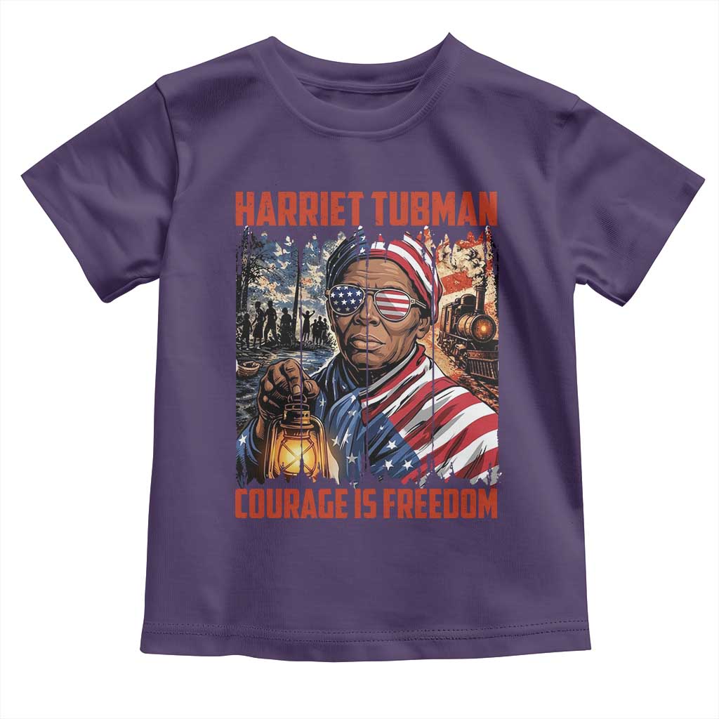 Harriet Tubman Courage Is Freedom Toddler T Shirt Black History Gift - Wonder Print Shop