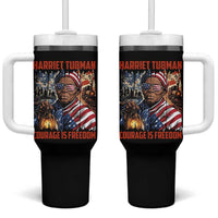 Harriet Tubman Courage Is Freedom Tumbler With Handle Black History Gift - Wonder Print Shop
