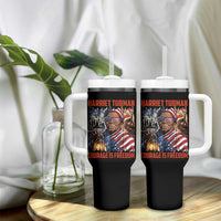 Harriet Tubman Courage Is Freedom Tumbler With Handle Black History Gift - Wonder Print Shop