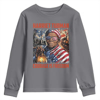Harriet Tubman Courage Is Freedom Youth Sweatshirt Black History Gift - Wonder Print Shop