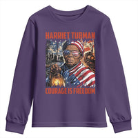 Harriet Tubman Courage Is Freedom Youth Sweatshirt Black History Gift - Wonder Print Shop