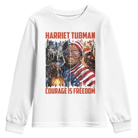 Harriet Tubman Courage Is Freedom Youth Sweatshirt Black History Gift - Wonder Print Shop