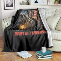 Harriet Tubman Quote Throw Blanket Every Great Dream Begins With A Dreamer - Wonder Print Shop