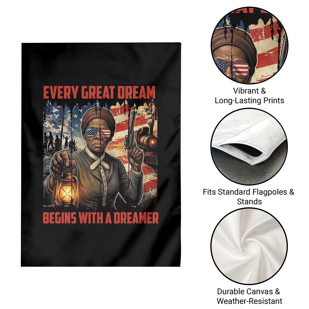 Harriet Tubman Quote Garden Flag Every Great Dream Begins With A Dreamer - Wonder Print Shop