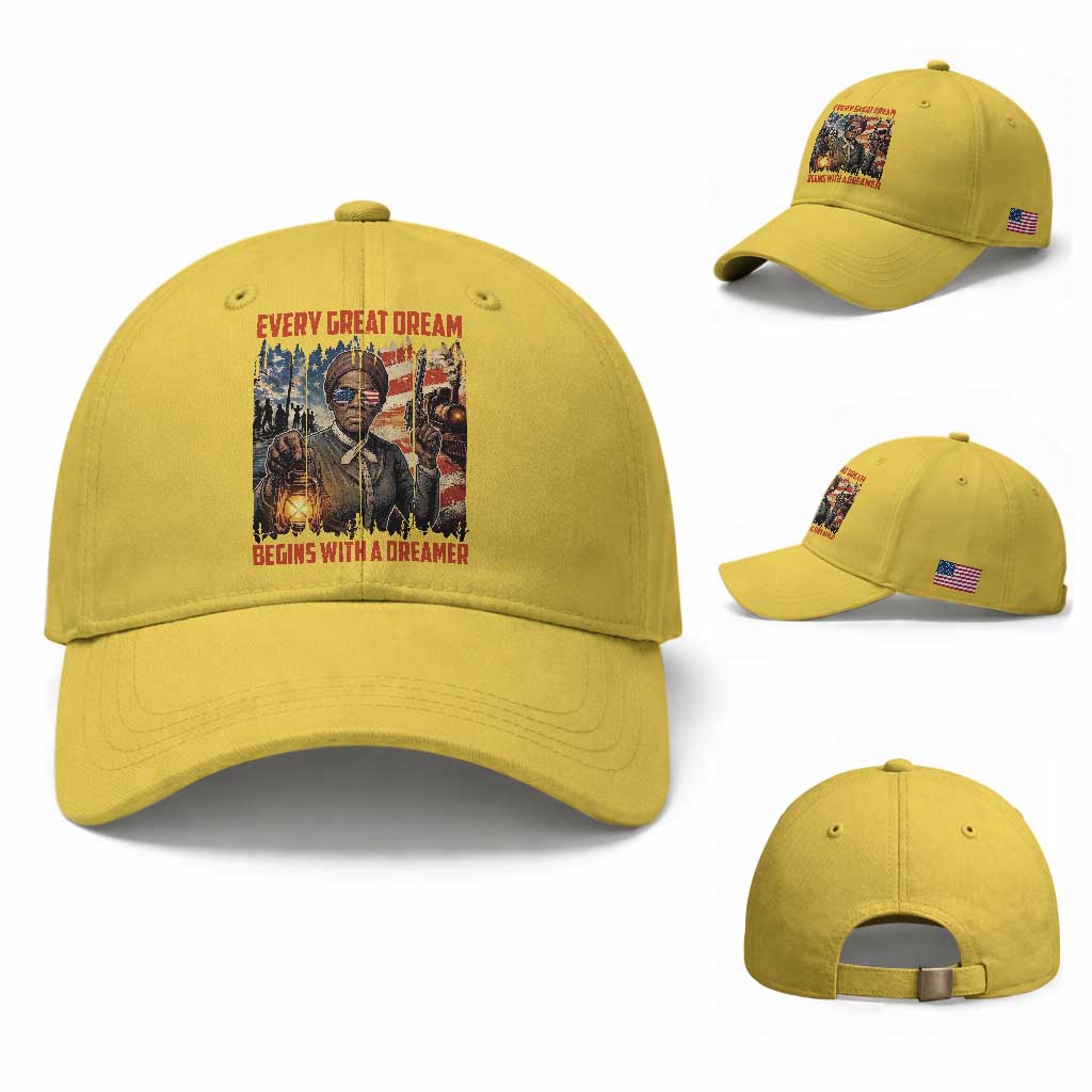 Harriet Tubman Quote Baseball Cap Every Great Dream Begins With A Dreamer