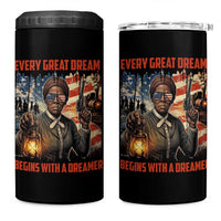 Harriet Tubman Quote 4 in 1 Can Cooler Tumbler Every Great Dream Begins With A Dreamer - Wonder Print Shop