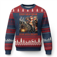 Harriet Tubman Quote Ugly Christmas Sweater Every Great Dream Begins With A Dreamer - Wonder Print Shop