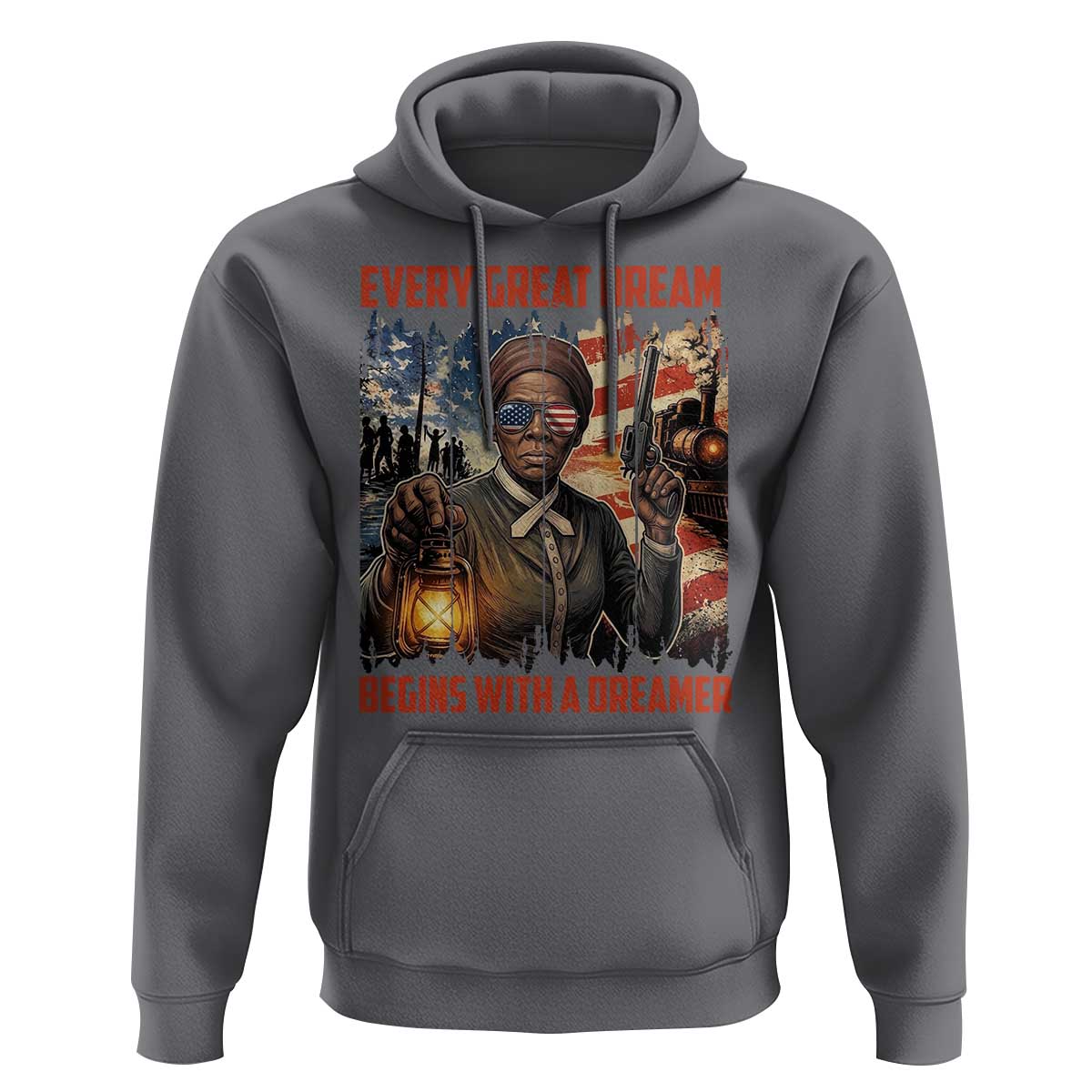Harriet Tubman Quote Hoodie Every Great Dream Begins With A Dreamer - Wonder Print Shop