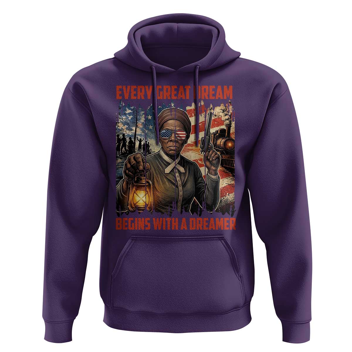 Harriet Tubman Quote Hoodie Every Great Dream Begins With A Dreamer - Wonder Print Shop