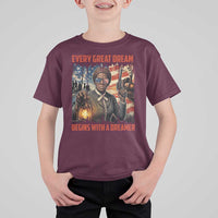 Harriet Tubman Quote T Shirt For Kid Every Great Dream Begins With A Dreamer - Wonder Print Shop