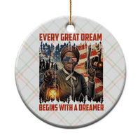Harriet Tubman Quote Ceramic Ornament Every Great Dream Begins With A Dreamer - Wonder Print Shop