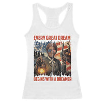 Harriet Tubman Quote Racerback Tank Top Every Great Dream Begins With A Dreamer - Wonder Print Shop