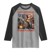 Harriet Tubman Quote Raglan Shirt Every Great Dream Begins With A Dreamer - Wonder Print Shop