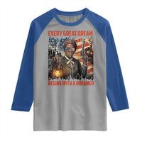 Harriet Tubman Quote Raglan Shirt Every Great Dream Begins With A Dreamer - Wonder Print Shop