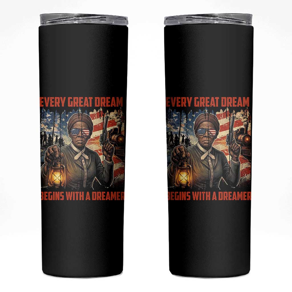 Harriet Tubman Quote Skinny Tumbler Every Great Dream Begins With A Dreamer - Wonder Print Shop