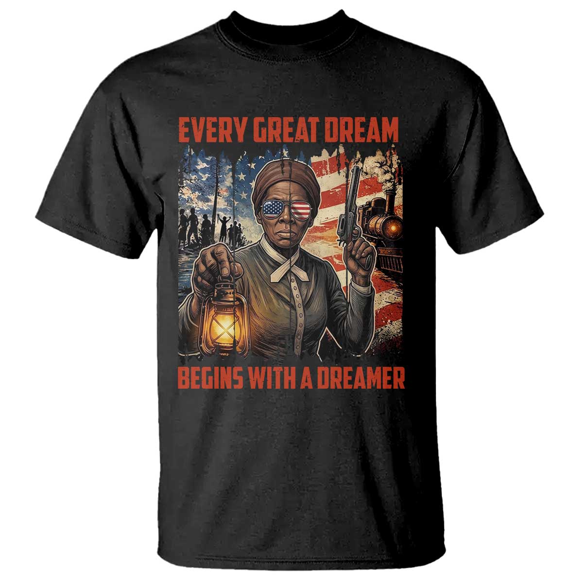 Harriet Tubman Quote T Shirt Every Great Dream Begins With A Dreamer - Wonder Print Shop