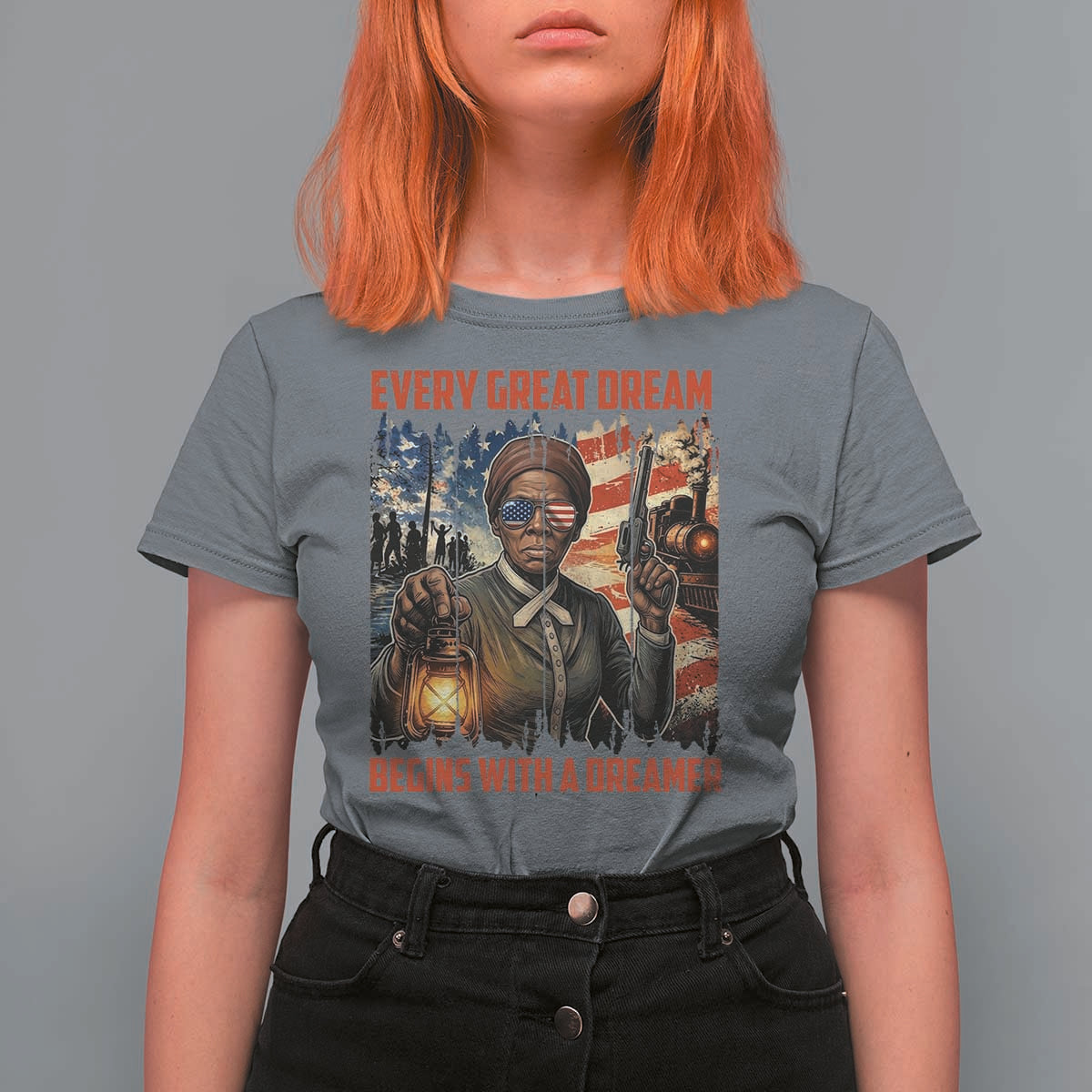 Harriet Tubman Quote T Shirt For Women Every Great Dream Begins With A Dreamer - Wonder Print Shop