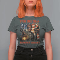 Harriet Tubman Quote T Shirt For Women Every Great Dream Begins With A Dreamer - Wonder Print Shop