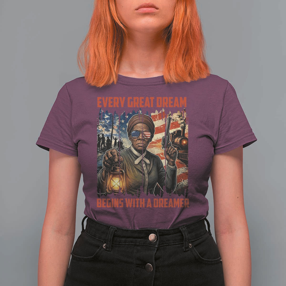 Harriet Tubman Quote T Shirt For Women Every Great Dream Begins With A Dreamer - Wonder Print Shop