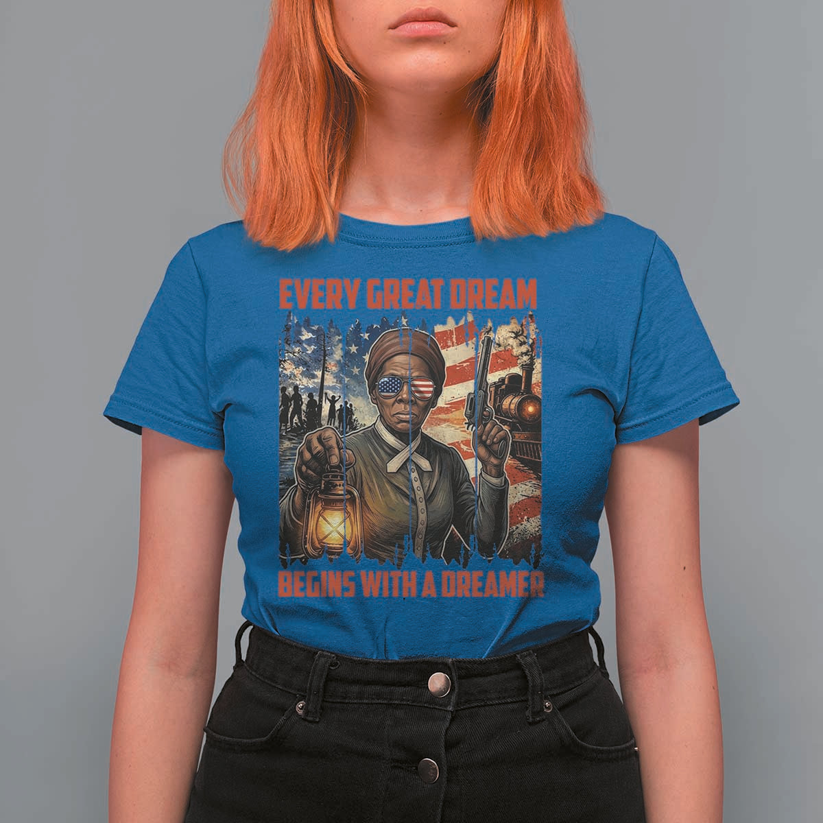 Harriet Tubman Quote T Shirt For Women Every Great Dream Begins With A Dreamer - Wonder Print Shop