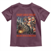 Harriet Tubman Quote Toddler T Shirt Every Great Dream Begins With A Dreamer - Wonder Print Shop