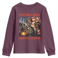 Harriet Tubman Quote Youth Sweatshirt Every Great Dream Begins With A Dreamer - Wonder Print Shop