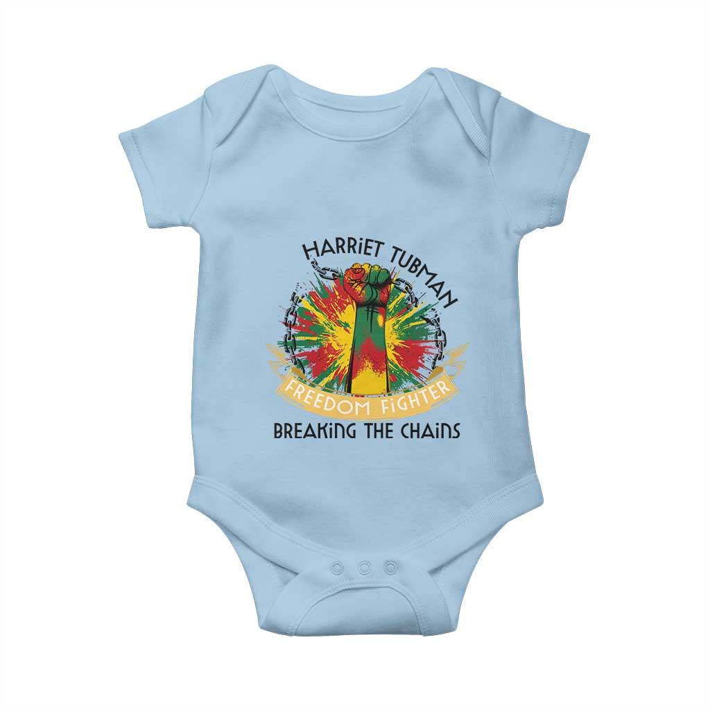 Harriet Tubman Baby Onesie Underground Railroad Hero Breaking Chains
