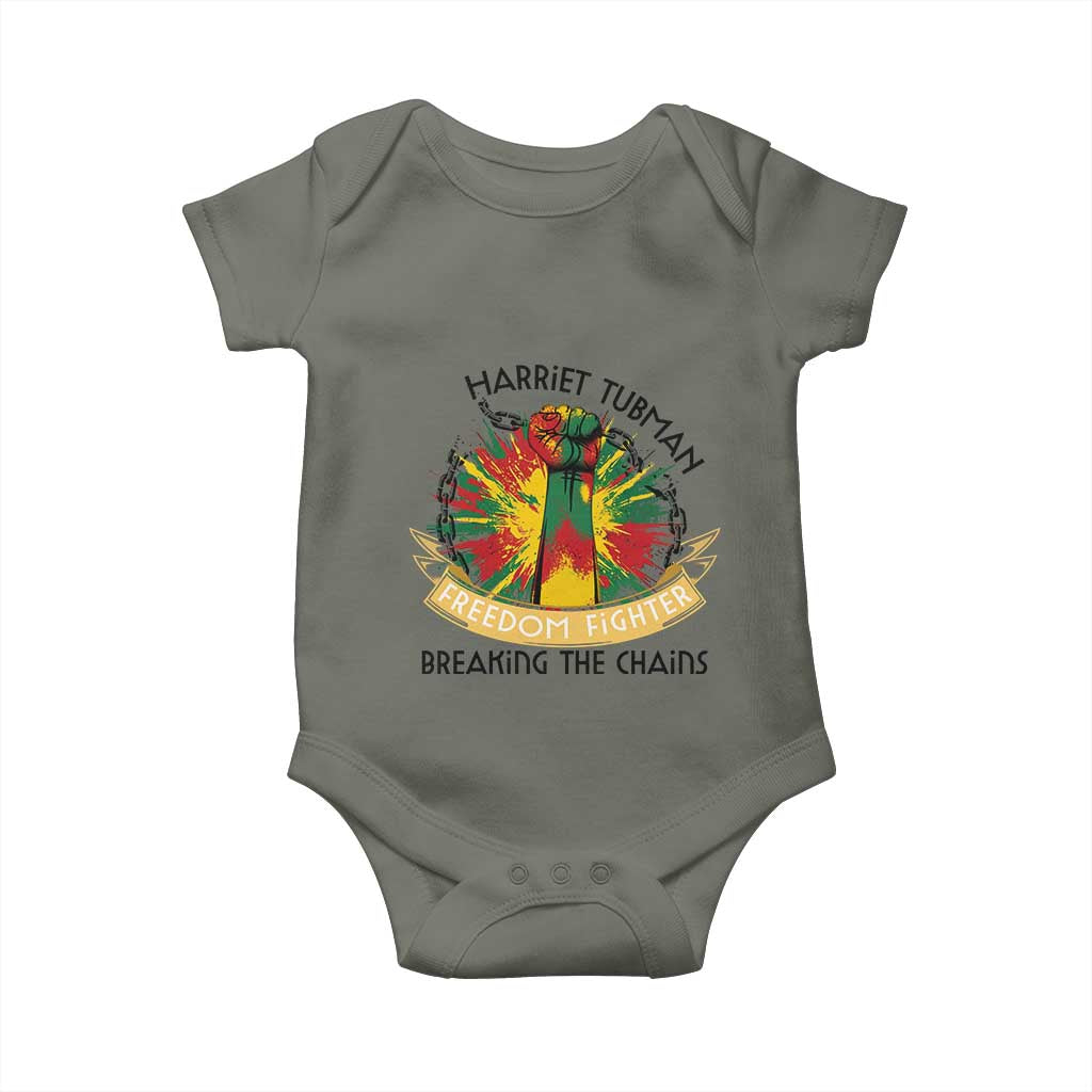 Harriet Tubman Baby Onesie Underground Railroad Hero Breaking Chains