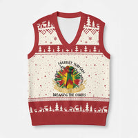 Harriet Tubman V-Neck Knit Sweater Vest Underground Railroad Hero Breaking Chains