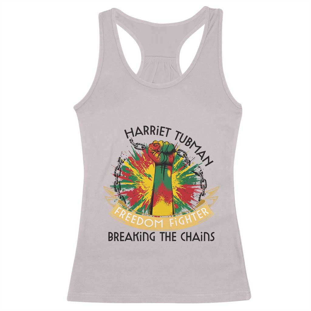 Harriet Tubman Racerback Tank Top Underground Railroad Hero Breaking Chains