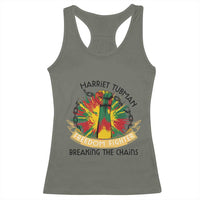 Harriet Tubman Racerback Tank Top Underground Railroad Hero Breaking Chains